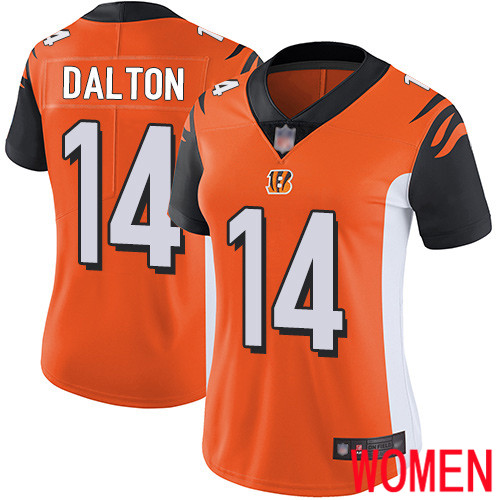 Cincinnati Bengals Limited Orange Women Andy Dalton Alternate Jersey NFL Footballl #14 Vapor Untouchable->youth nfl jersey->Youth Jersey